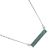 Pretty Silver Tone Necklace with Green Malachite Oblong Pendant (M131)E)