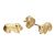 Sterling Silver: realistic gold-plated guinea pig stud Earring  (E430)G