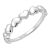 Sterling Silver Jewellery: Ring with Alternating Hearts Design (3mm) (SR99)
