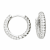 Sterling Silver Crystal and Twist Design Hinged Clicker Hoop Earrings (15mm) (E595)A)