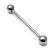 Silver Tone Titanium Barbell For Nipple and Tongue Piercings (1.6mm x 14mm) (C150)A)
