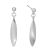 Gracee Fashion Earrings: Smooth Matt Silver Curving Teardrop Earrings (3.8cm x 0.7cm) (GR8)S) 