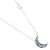 Long 66cm Silver Tone Necklace with Star and Abalone Moon Pendant (M679)B)
