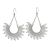 Contemporary Costume Jewellery: Soleil Silver Sunburst Drop Earrings (5.5cm x 4cm) (M152)S)