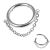 Titanium Hinged Segment Clicker Ring  with Dangly Chain (1.2mm x 8/12mm) (C250)