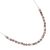 Pretty Silver Tone Necklace with Dark Pink Rhodonite Semi-Precious Beads (M639)B)
