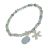 Beautiful Stretch Bracelet with Star and Pale Blue Faceted Beads (M751)A)