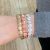 Beautiful Fashion Jewellery: Triple Set of Hammered Silver, Gold and Rose Gold Coin Stretch Bracelets