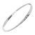 Contemporary Sterling Silver Hammered 68mm Bangle with Curving Edges (B57) 