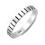 Simple Sterling Silver Ring with Oxidised Stripe Motif (3mm) (SR168)