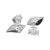 Quirky Sterling Silver Jewellery: Little Seashell Stud Earrings (10mm x 5.5mm) (E129)
