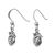 Gothic Sterling Silver Jewellery: Mini Anatomical Heart Earrings (16mm Drops) (E380)