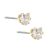 Gold Tone and Clear Crystal Heart Stud Earrings (4mm x 4mm) (M171)Z1)