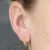 Gold-Plated Sterling Silver Spiked Hinged  Huggy Hoop Earrings (8mm Inner Diameter) (E194)G)