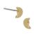 Tiny Gold Tone Crescent Moon Stud Earrings (6mm x 4mm) (M171)P)
