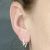 Sterling Silver:Spiked Hinged  Huggy Hoop Earrings (8mm Inner Diameter) (E194)