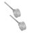 Tiny Silver Tone 3D Barrell Stud Earrings (6mm x 3mm) (M171)B)