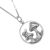 Quirky Circle Sterling Silver Pendant with Mushroom and Snail Design (22mm x 16mm) (N437)