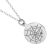 Sterling Silver Flat Coin Pendant With Cobweb and Spider Design 