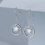 Beautiful Stem and Circle Drop Earrings with Florating Crystal Stars (3xm x 1.3cm) (M72)