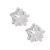 Tiny Silver Tone 4mm Clear Crystal Star Stud Earrings (M171)G)
