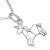 Quirky Sterling Silver Jewellery: Small and Cute Origami Unicorn Pendant (10mm x 18mm) (N176)