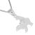 Mother/Father and Baby Range: Lovely Sterling Silver Bear and Cub Pendant (14mm x 21mm) (N379) 