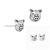 Adorable Sterling Silver Jewellery: Small Pig Face Stud Earrings (6.5mm x 5mm) (E708)