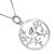 Whimsical Sterling Silver Jewellery: Bird and Branch in Circle Pendant (20mm x 23mm) (N279)