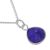 Simple Sterling Silver Jewellery: Blue Lapis Lazuli Gemstone Pendant (N414)D)