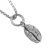 Quirky Sterling Silver Oxidised Coffee Bean Pendant (14mm x 5mm) (N0)