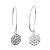 Sterling Silver Hammered Circle Drops with Long Hooked Backs (24mm x 35mm) (E461)
