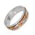 Sterling Silver Jewellery: Woven Spinning Ring with Brass and Copper Detailing