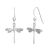 Sterling Silver Dragonfly Earrings with Cut Out Details  (15mm x 31mm) (E444)