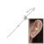 Unique Sterling Silver: Long Star Design Ear Cuff (9mm x 75mm) (e412)star