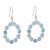 St Justin Sterling Silver Jewellery: Blue and Green Enamelled 'Morgan' Sea Circle Drop Earrings (41mm) (E231)