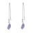 HANDMADE Sterling Silver and Blue Tanzanite Natural Gem Earrings (Shapes Vary) (E665)C)