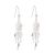 Sterling Silver Jewellery: Dreamcatcher Style Dangly Earrings with White Freshwater Pearls (10mm x 40mm) (E88)b)