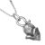 Cute and Quirky Oxidised Sterling Silver Mouse Pendant (18mm x 8mm) (N110)