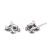 Animal Collection Sterling Silver Jewellery: Small Detailed Crocodile Stud Earrings (8mm x 5.5mm) (E262)