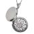 Sterling Silver 25.5mm Swirl Design Round Locket with Mother of Pearl Detail (N240)