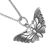 Beautiful Oxidised Sterling Silver Butterfly Pendant (N342)