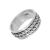 Sterling Silver Jewellery: Chunky Ring with Two Woven Spinning Bands