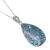 Unique Sterling Silver: Large 25mm Shattuckite Gemstone Pendant (Natural Stones Vary) (N427)