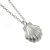 Minimalist Sterling Silver Jewellery: Cute Scallop Shell Pendant Necklace (16