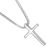 Sterling Silver Jewellery: Simple and Small Cross Pendant (7mm x 11mm) (N222)