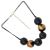 Gorgeous Glossy Black and Gold Beaded Resin necklace (SB74)