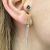 Large Sterling and Bronze Sword Stud Earrings (9mm x 35mm) (E300)