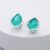 Beautiful Chunky Stud Earrings with Shimmery Teal Centre Teardrop