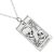 Sterling Silver Tarot Card Pendant: 'The Lovers' (30mm x 14mm) (N16)C)
